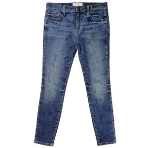 The Great The Almost Skinny Jeans Dark Denim With Shaded Patterns Size 27